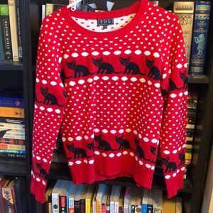 Holiday cat sweater